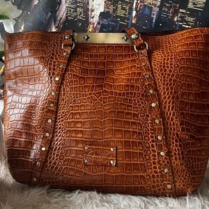 Patricia Nash Benvenuto Convertible ToteVintage Distressed Croc